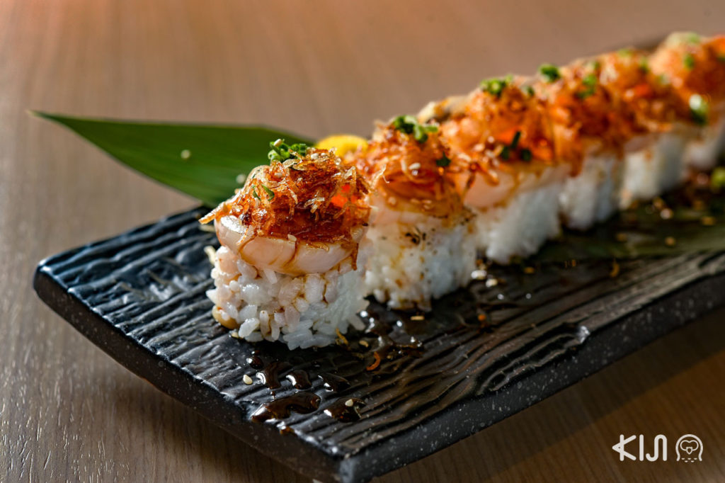 Seiryu Sushi เมนู Crispy Hotate Mentaiko Roll