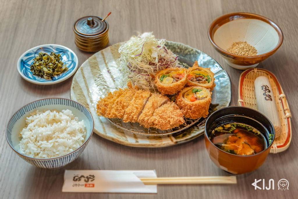 Katsukura - เมนู Yuba Rolled Vegetables Cutlet and Pork Tenderloin Cutlet Zen