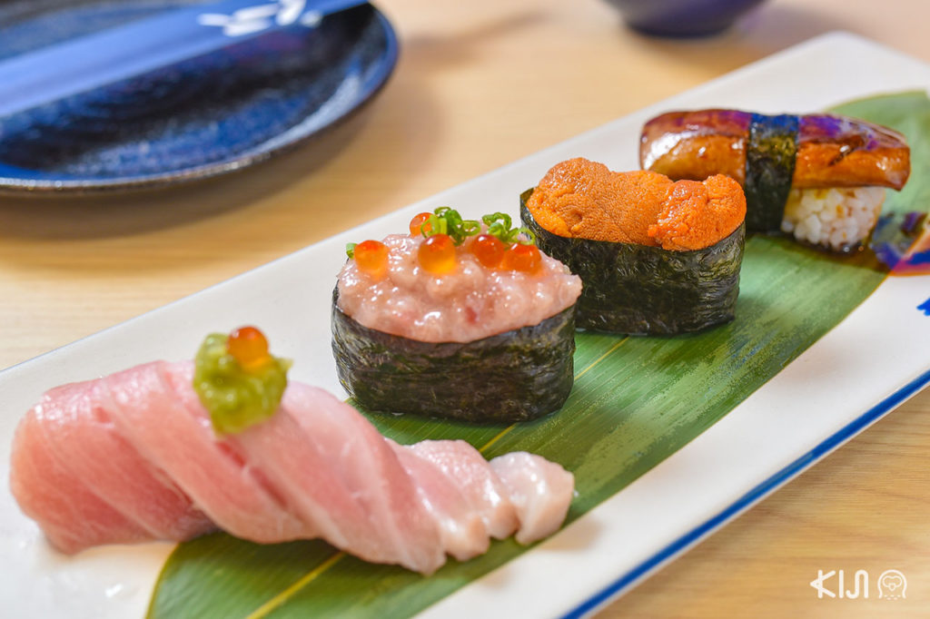 ร้าน Fin Sushi - Otoro Sushi, Negitoro Sushi, Uni Sushi, Foie Gras Sushi, Australian Wagyu Sushi