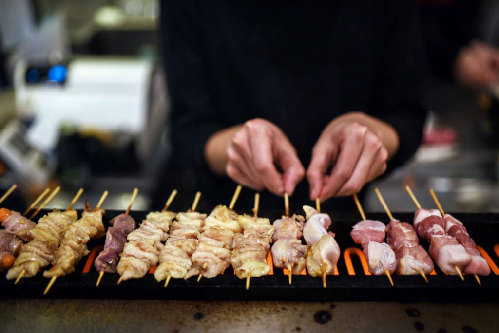 ยากิโทริของร้าน TECHAN ในย่านคิชิโจจิ (Kichijoji)