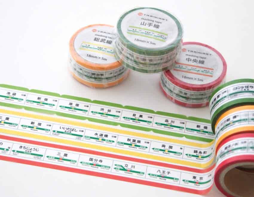 TRAINART แบรนด์งานศิลป์รับแรงบันดาลใจจากรถไฟ วางจำหน่าย Masking Tape ป้ายสถานีรถไฟ JR หลายสาย