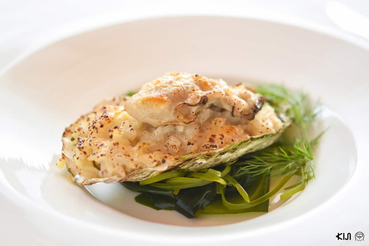 Le Jardin Potager Teranishi : หอยนางรมสไตล์กราแตง