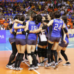JapancelebratesvictoryafterwinningthefifthsetagainstThailandduringthe2018FIVBVolleyballWomensNationsLeaguetournamentpreliminaryroundsatChartchaiHallinNakhonRatchasimaThailandonJune72018