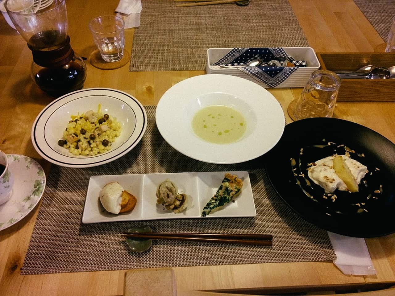 อาหารภายในฟาร์มสเตย์ Towa Kinoko Koubou