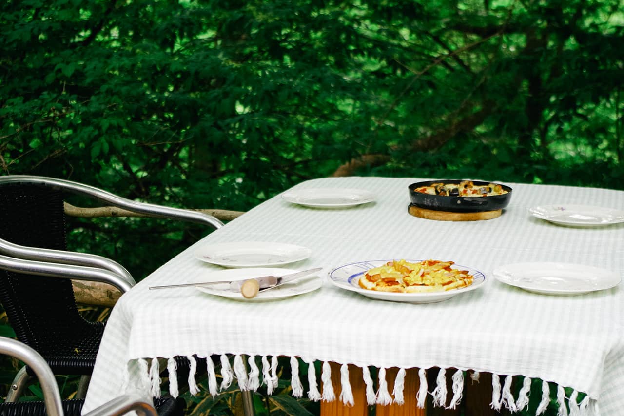 อาหารภายในฟาร์มสเตย์ Komaki no Ie