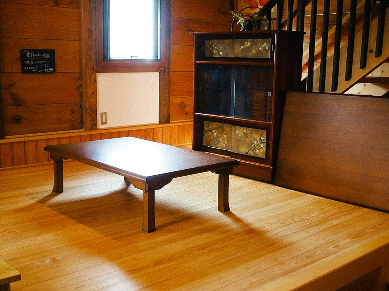 พื้นที่ส่วนกลางภายในฟาร์มสเตย์ Farmstay Yui