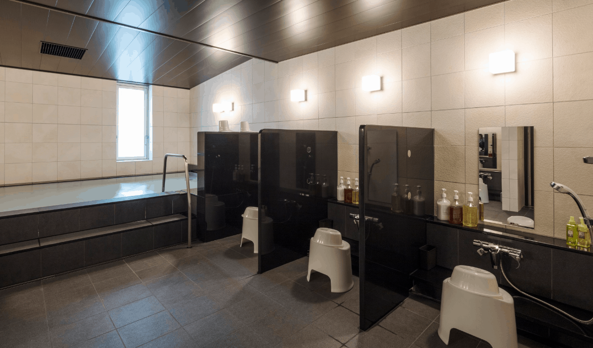 ห้องน้ำที่โรงแรมพรีเมียมแคปซูลในญี่ปุ่น