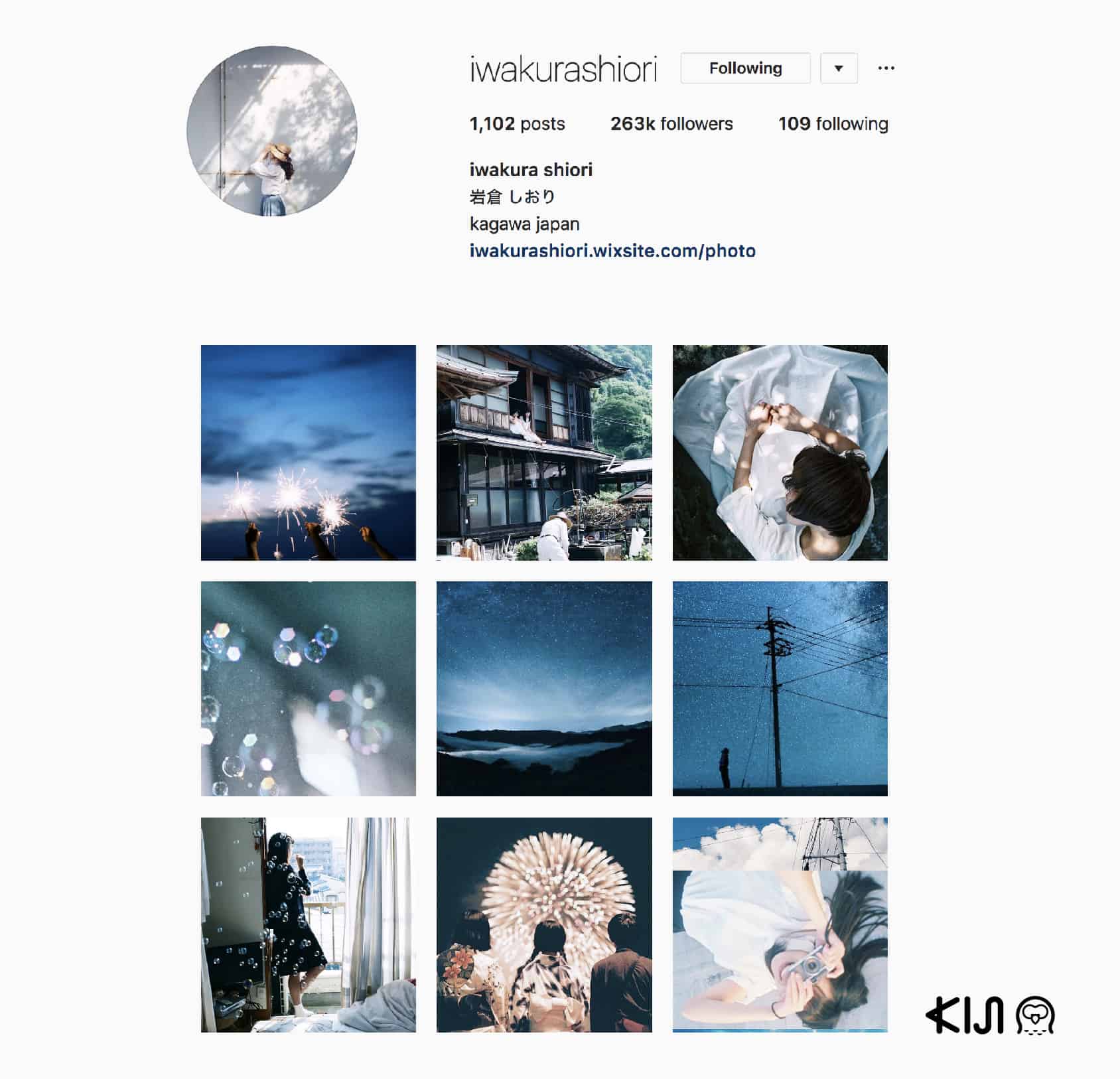 อินสตาแกรมช่างภาพชาวญี่ปุ่น : @iwakurashiori