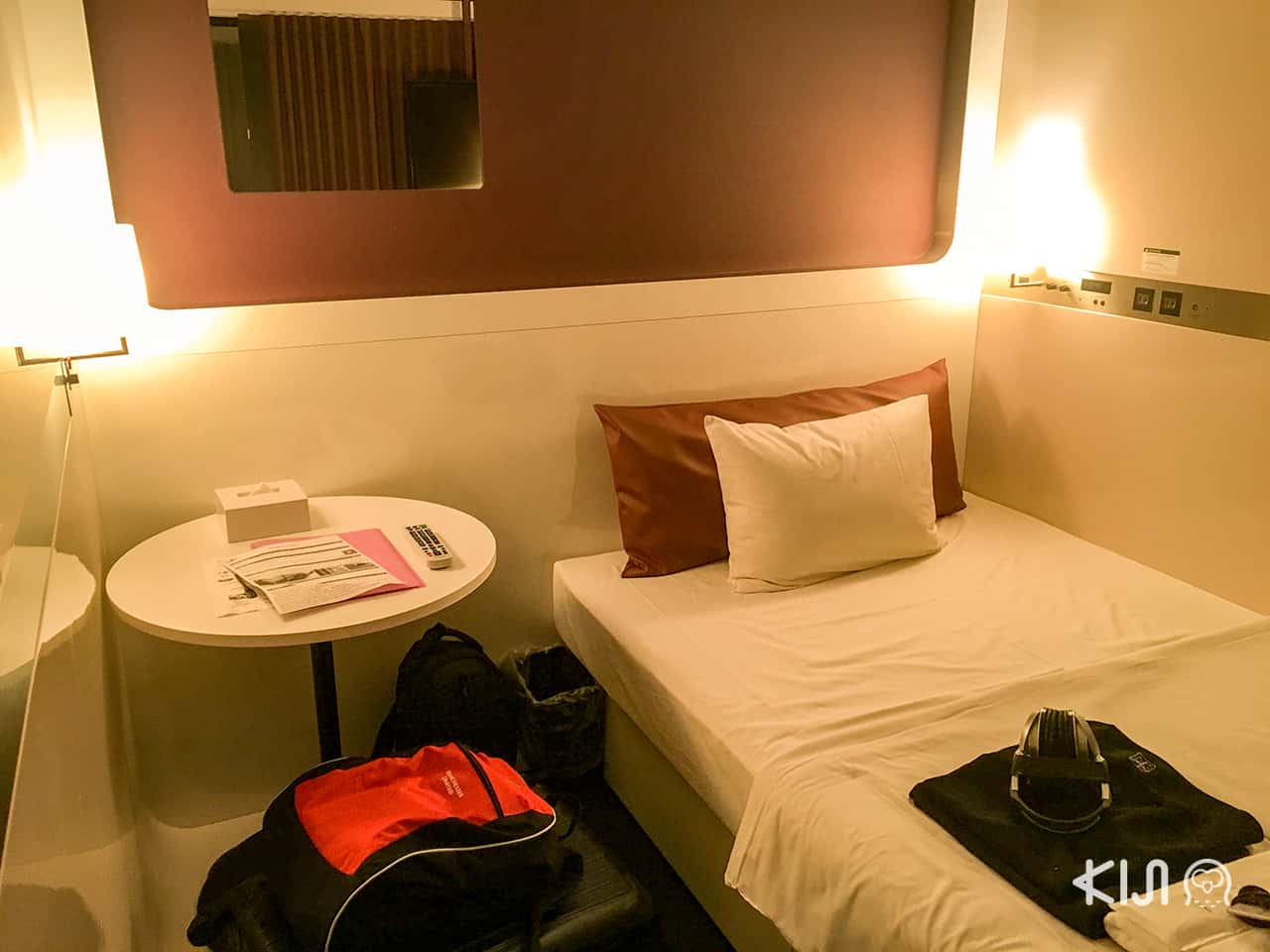 ภายในห้องพรีเมียมแคปซูลในญี่ปุ่น