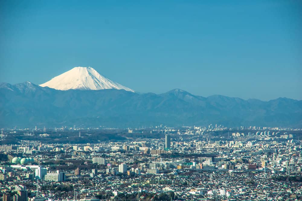 ชมภูเขาไฟฟูจิจากเมืองโตเกียวที่โทโช