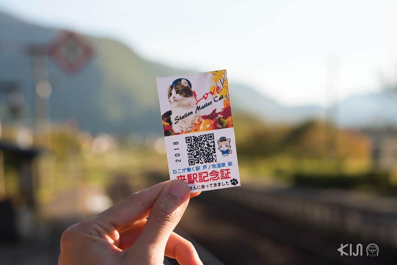 ตั๋วรถไฟ cat station Aizu-Wakamatsu