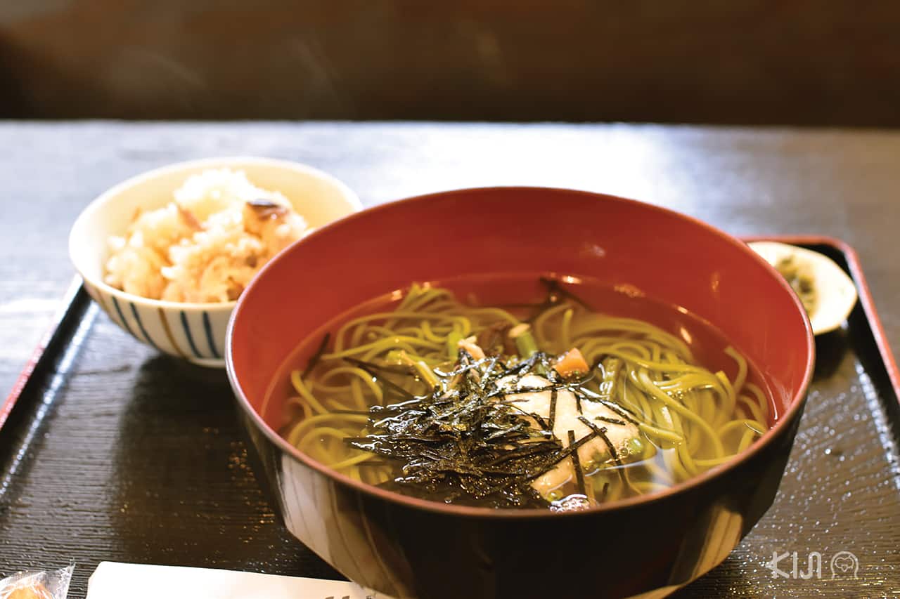 เมนูอุจิมัทฉะโซบะ ของร้าน Iwai