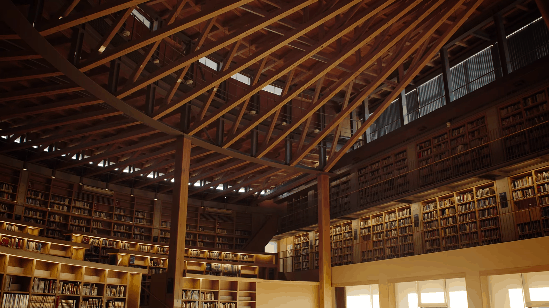 บรรยากาศภายใน Nakajima Library