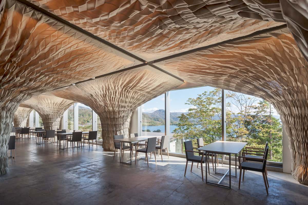 การตกแต่งภายในที่ WE Hotel Toya จังหวัดฮอกไกโก 