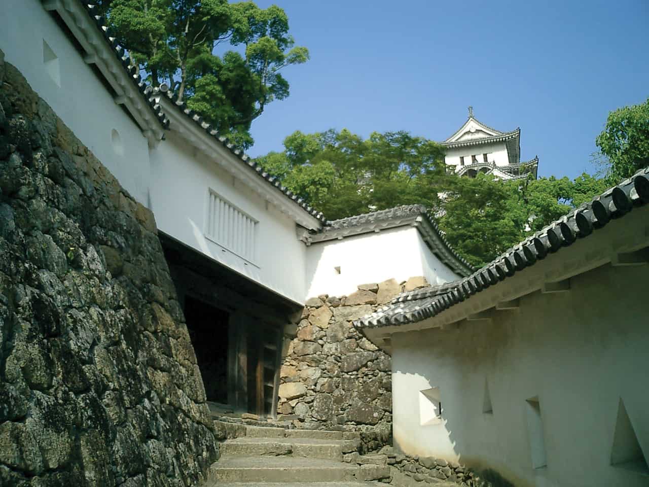 รอบๆ ปราสาทฮิเมจิ (Himeji Castle) เมือง ฮิเมจิ ใกล้กับ อากาชิ และ โกเบ