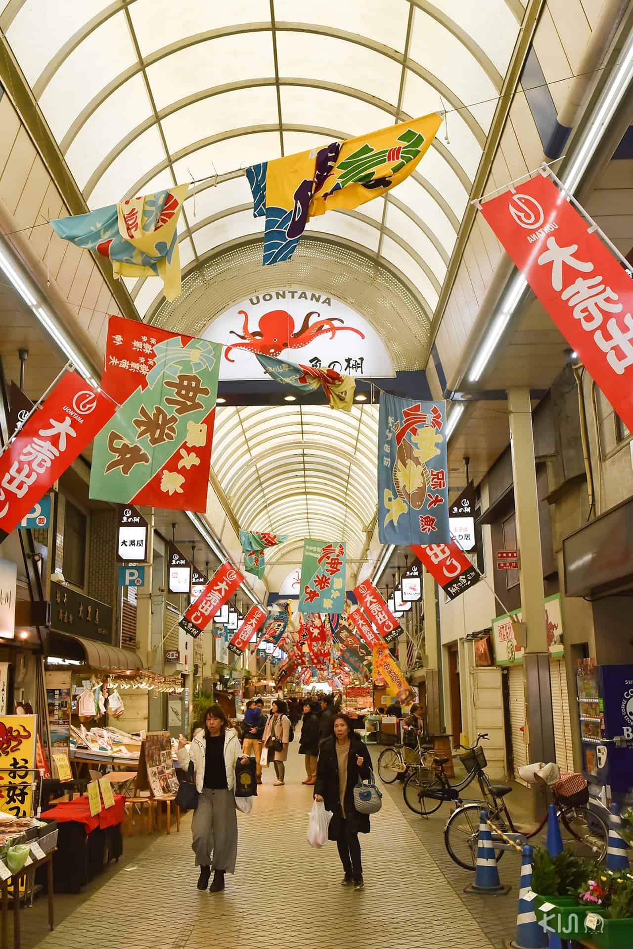 Uo no tana Fish Market 魚の棚 โกเบ อากาชิ ฮิเมจิ