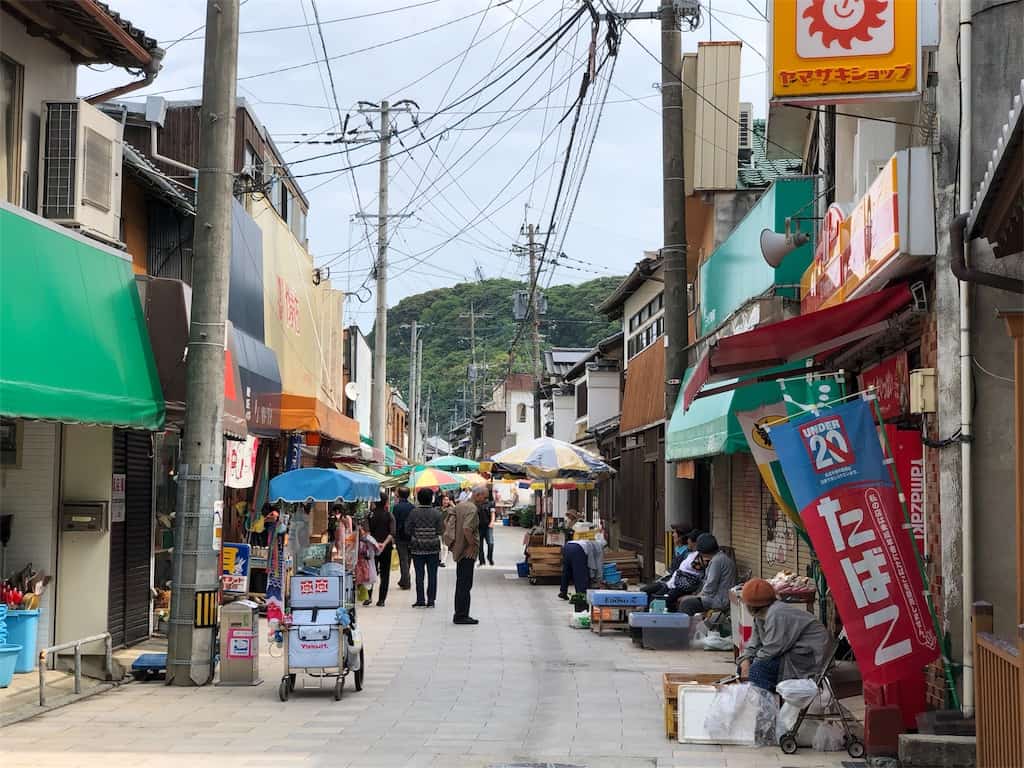 บรรยากาศตลาดเช้า Saga Yobuko Morning Market ในเมืองซากะ 