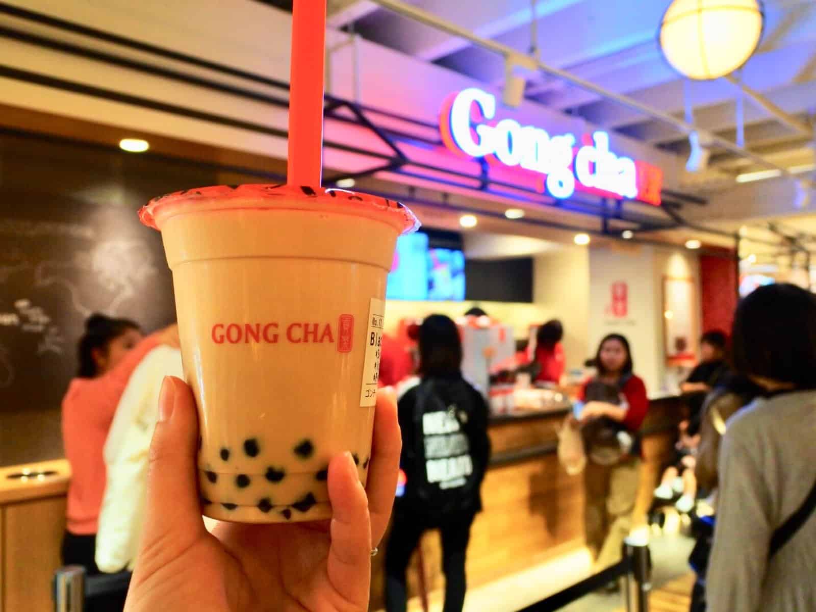 ร้านชานมไข่มุกในโอซาก้า - Gong Cha ゴンチャ
