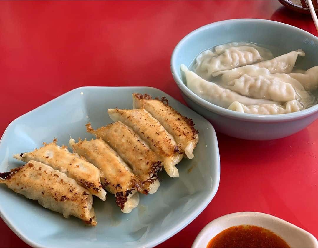 เกี๊ยวซ่าแบบต่างๆ ของร้าน minmin gyoza (みんみん) ที่ Utsunomiya