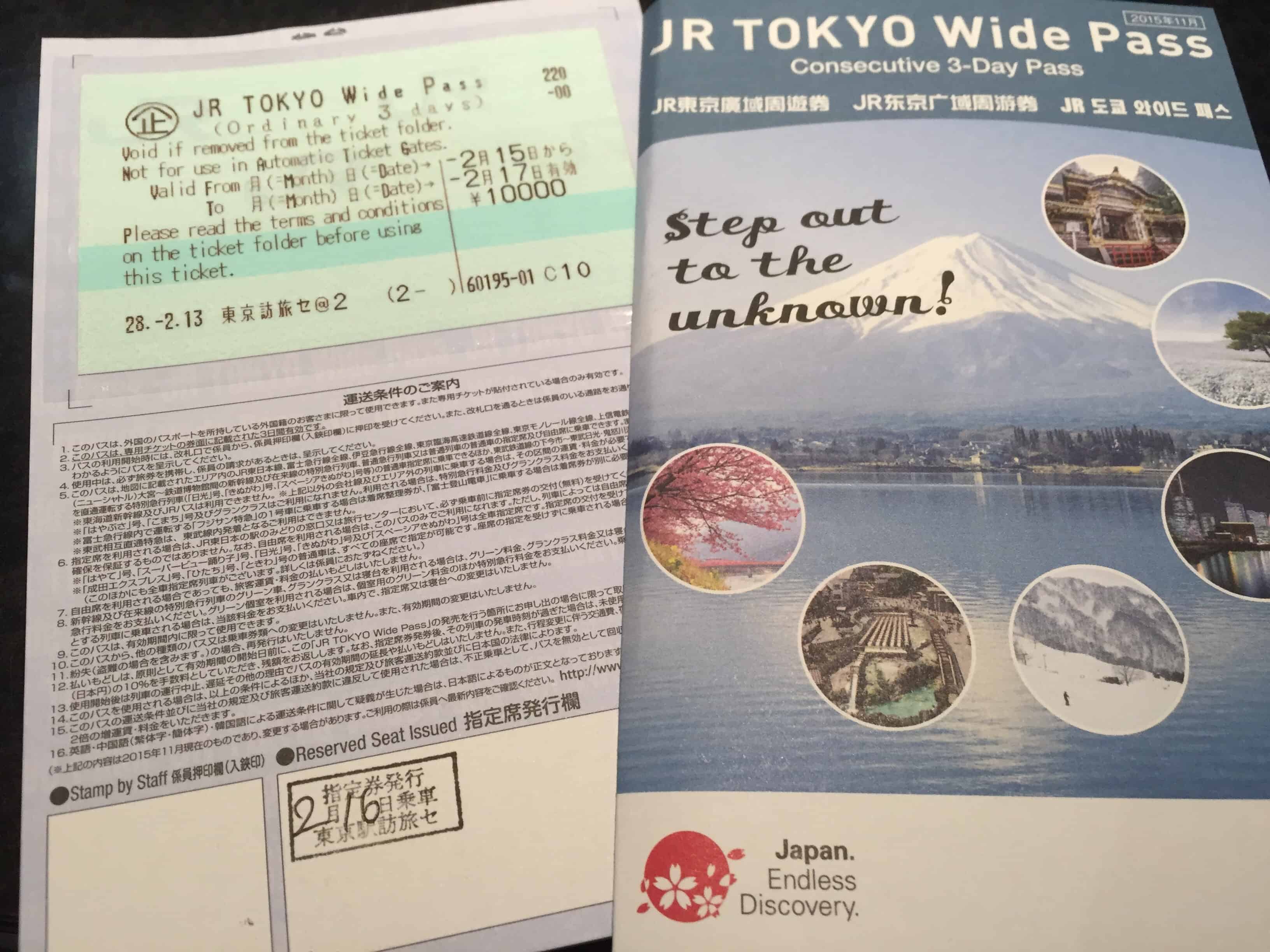 JR Tokyo Wide Pass