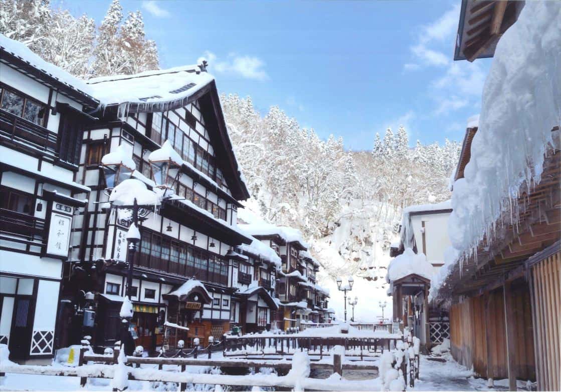 เที่ยวกินซังออนเซ็น (Ginzan Onsen) ฤดูหนาว ใน โทโฮคุ