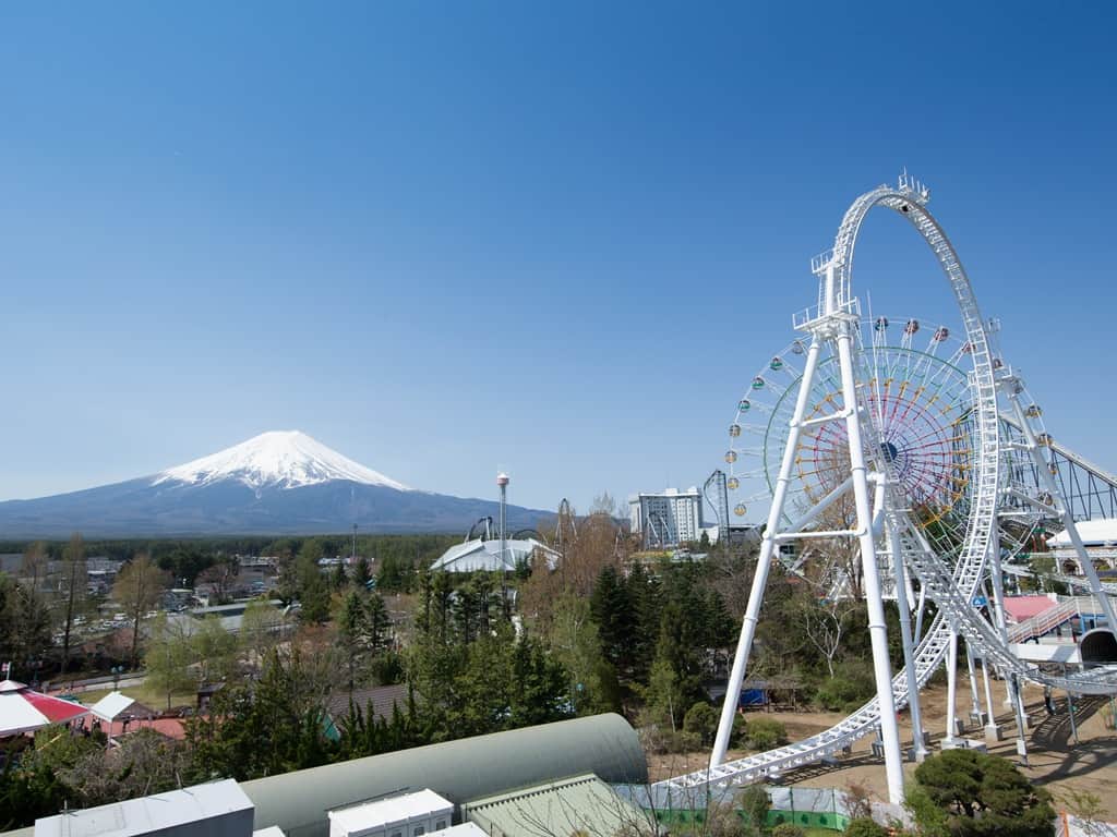 ถ่า่ยรูปภูเขาไฟฟูจิ จาก Fuji Q Highland - รถไฟสายฟูจิคิวโค (Fujikyuko Line)