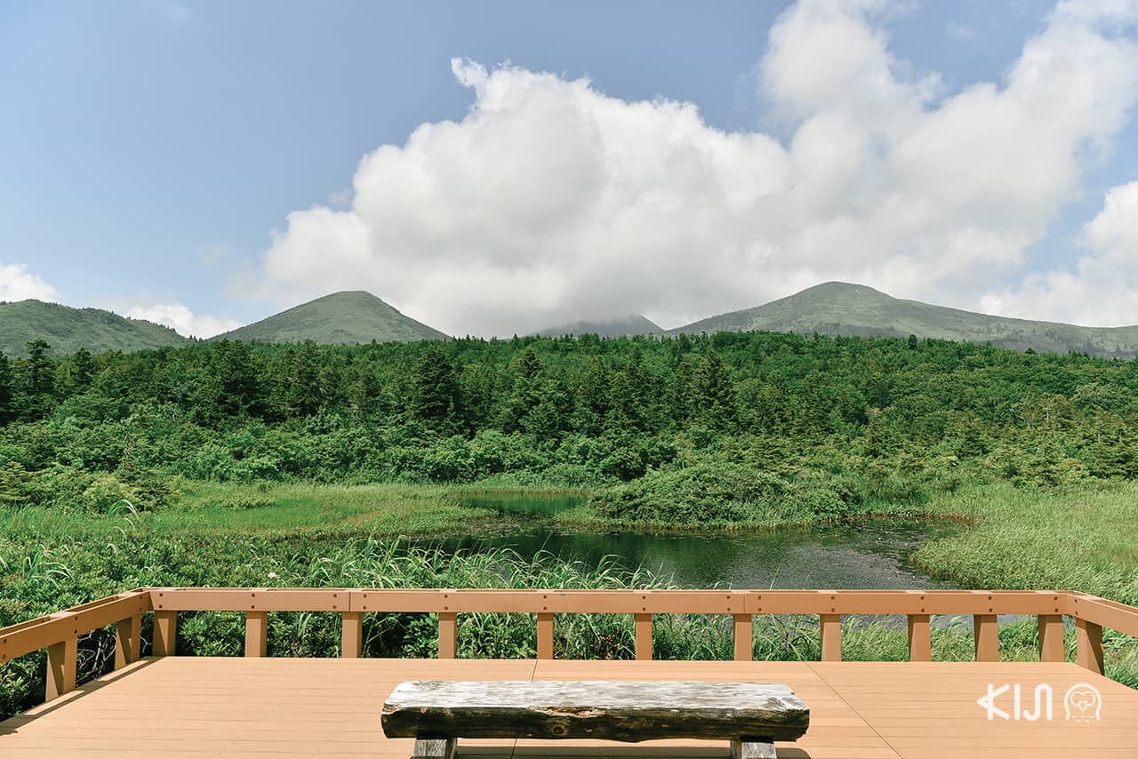 Suiren-numa Pond จุดชมวิวภูเขา Hakkoda แบบพาโนรามา