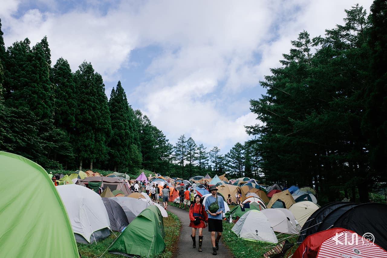 บรรยากาศโซนพักผ่อนที่ Fuji Rock Festival 2019
