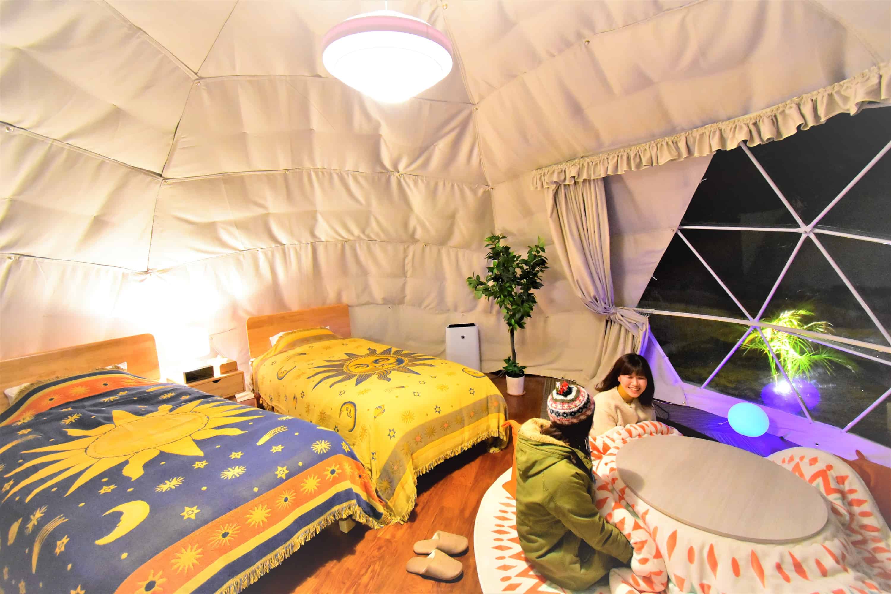 บรรยากาศภายในแกลมปิ้ง Petit Hotel Izu Shaboten Village 