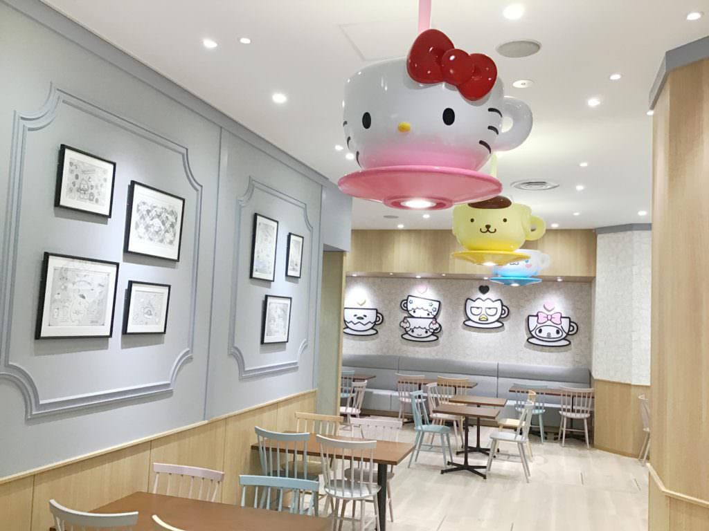 บรรยากาศภายในร้าน Sanrio Cafe สาขาอิเคะบุคุโระ