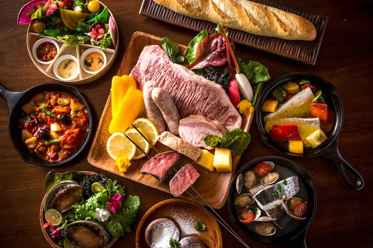 ชุดบาร์บีคิวของ GLAMP DOME Kobe Tenku