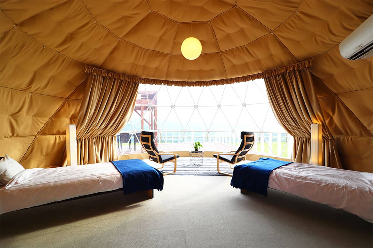 GLAMP DOME Kobe Tenku : บรรยากาศภายในห้องพักแบบ Private View Terrace