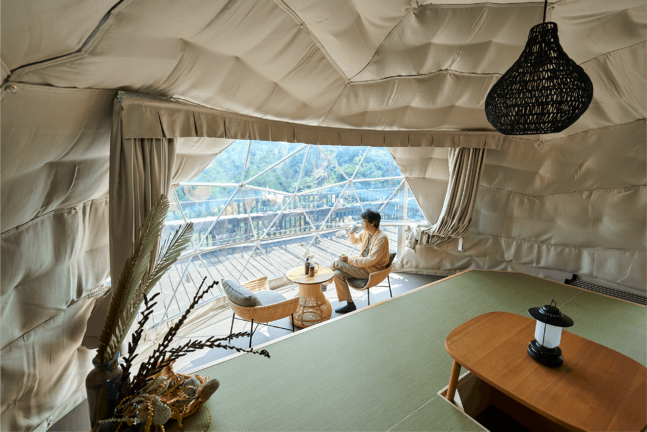 RELAX FUJINO บรรยากาศภายในแกลมปิ้งโดม