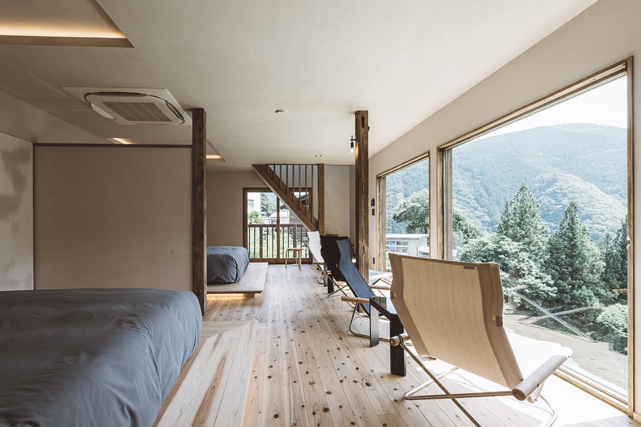 บรรยากาศภายในห้องพัก NIPPONIA Kosuge Village จ.ยามานาชิ