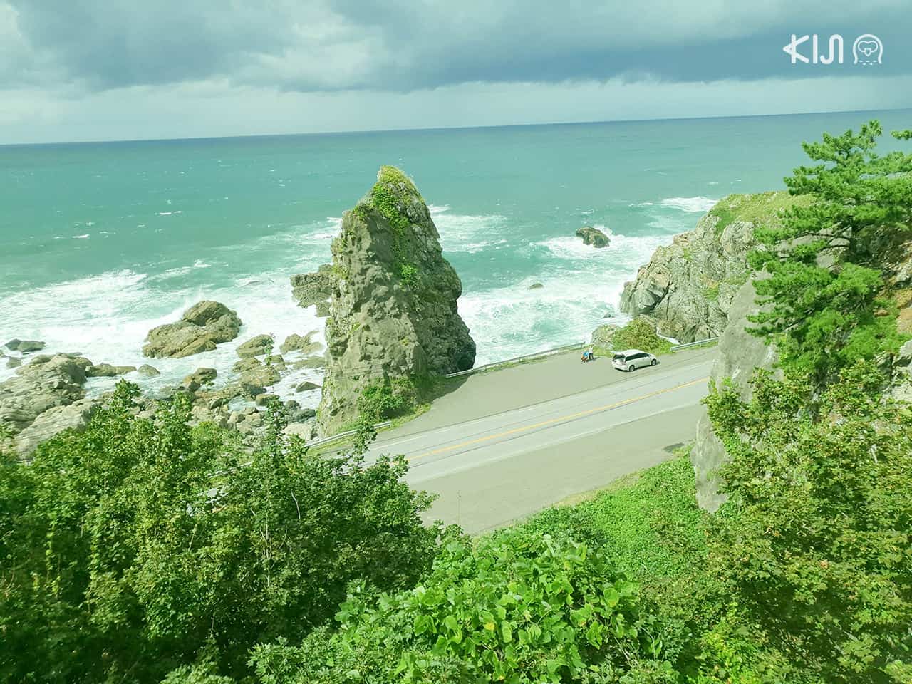 สถานที่เที่ยวตามเส้นทางเดินรถไฟขบวน Resort Shirakami - จุดชมวิวทะเล