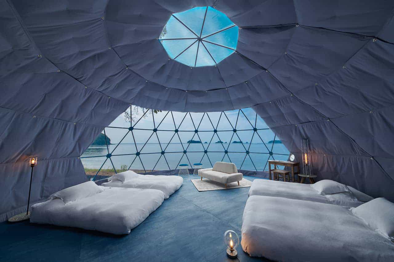 GLAMP OCEAN ISESHIMA แกลมปิ้ง บนชายหาดส่วนตัวที่ ญี่ปุ่น