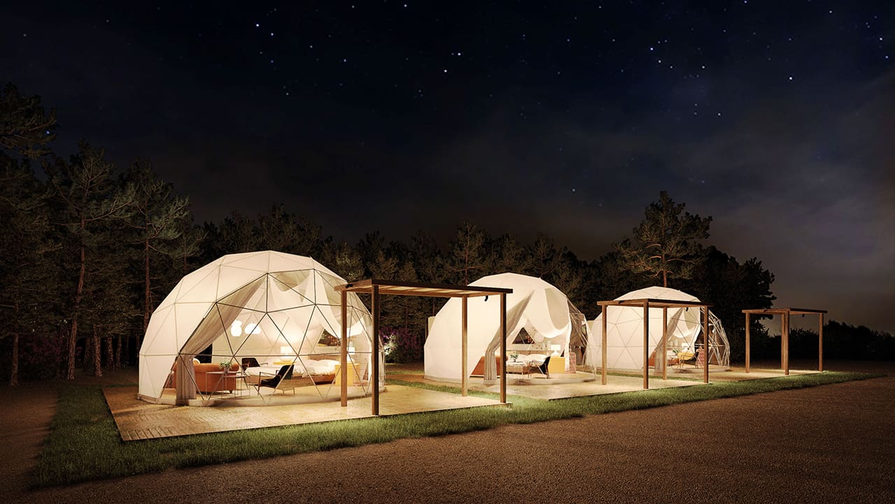 Grandome Shiga Takashima บรรยากาศยามค่ำคืน