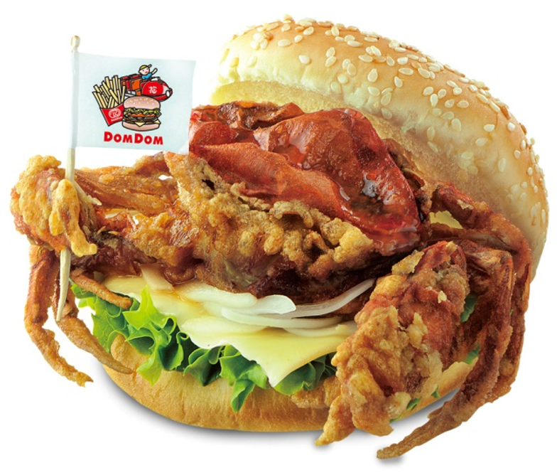 เมนู Soft-Shell Crab Burger ที่ DOMDOM Hamburger