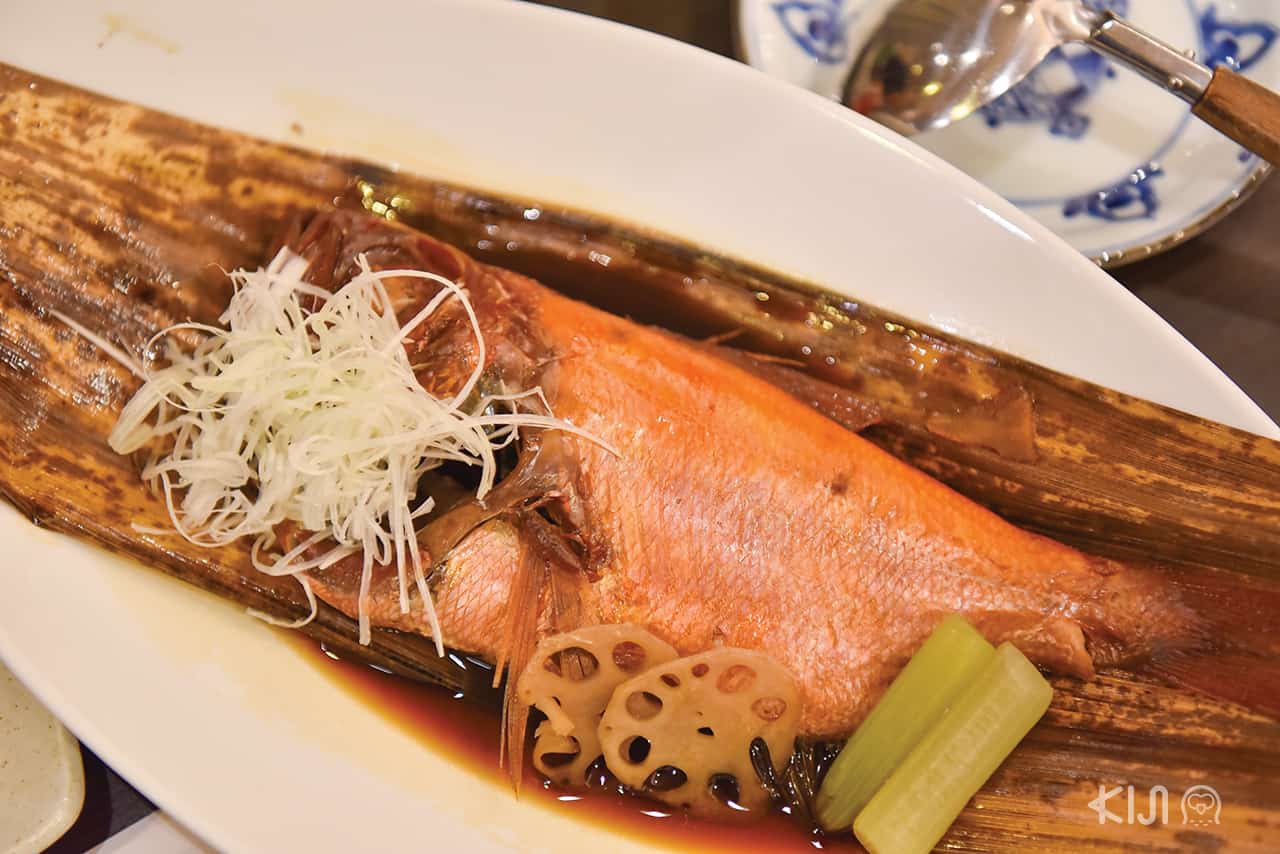 เมนูปลาคินเมได อาหารของโรงแรม Ito Kowakien - เมืองอิโต (Ito) ,SHIZUOKA