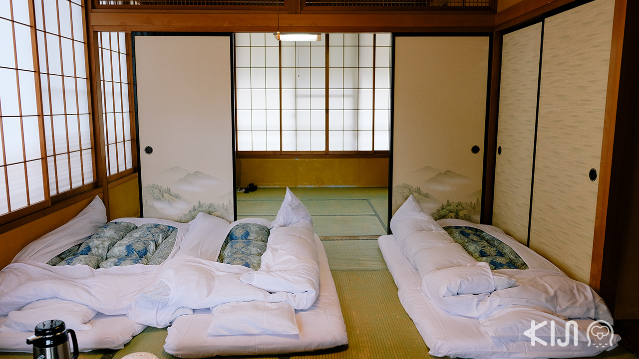 บรรยากาศภายในห้องพักของ Kiyotsukan ณ เมืองโทคามาจิ (Tokamachi) จ.นีงาตะ