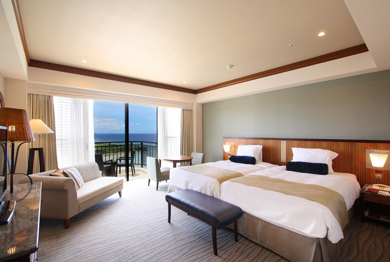 ภายในห้องพักของโรงแรม Hotel Nikko Alivila ที่ตั้งอยู่บนเกาะ Okinawa Island 
