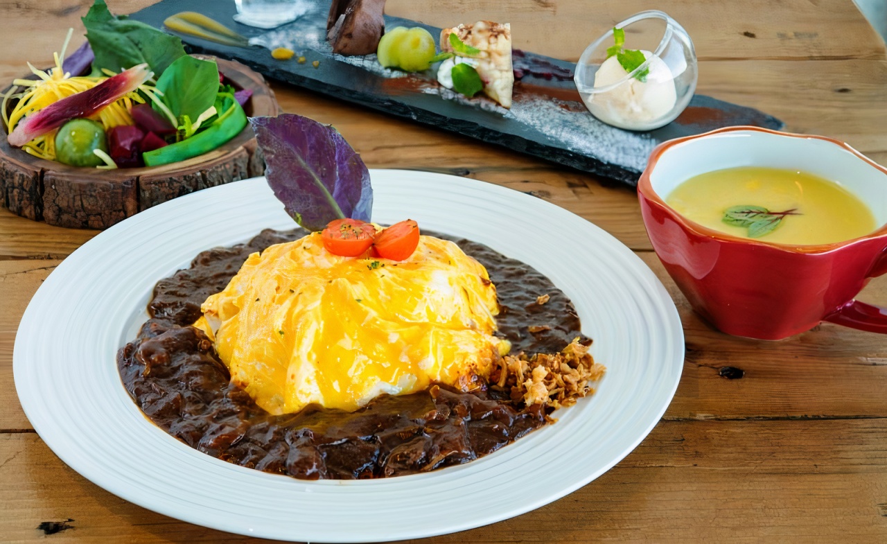 Omelette Tamago ซอสมะเขือเทศ