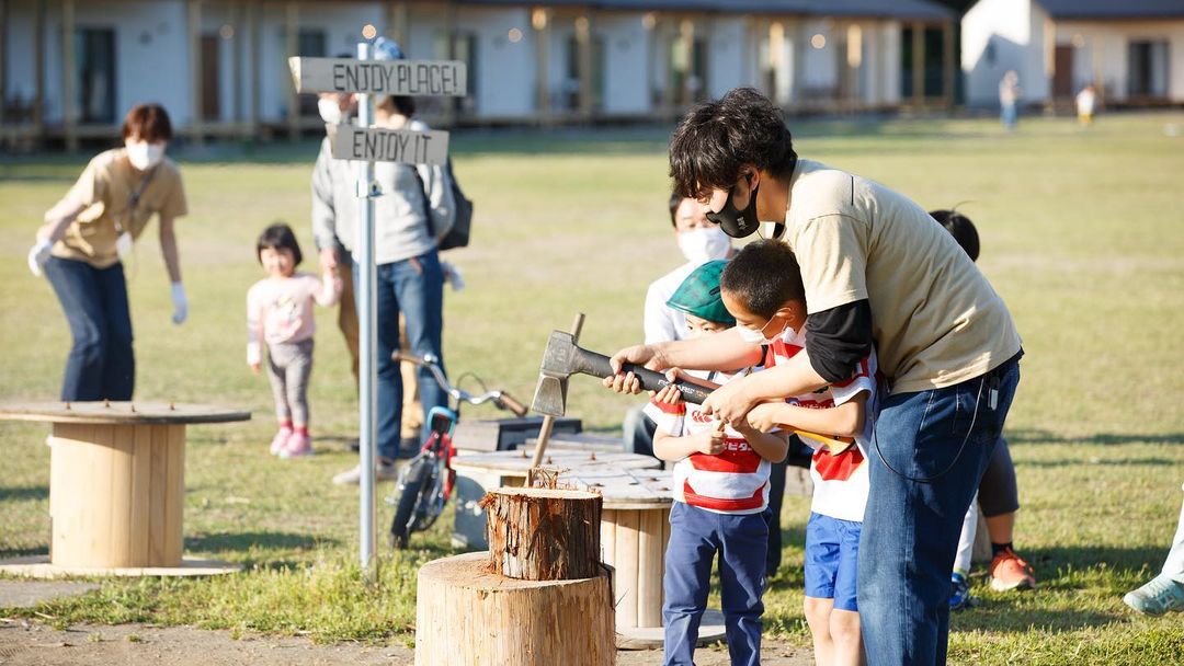 BUB RESORT Chosei Village ผ่าฟืน Firewood Cutting กิจกรรม ครอบครัว