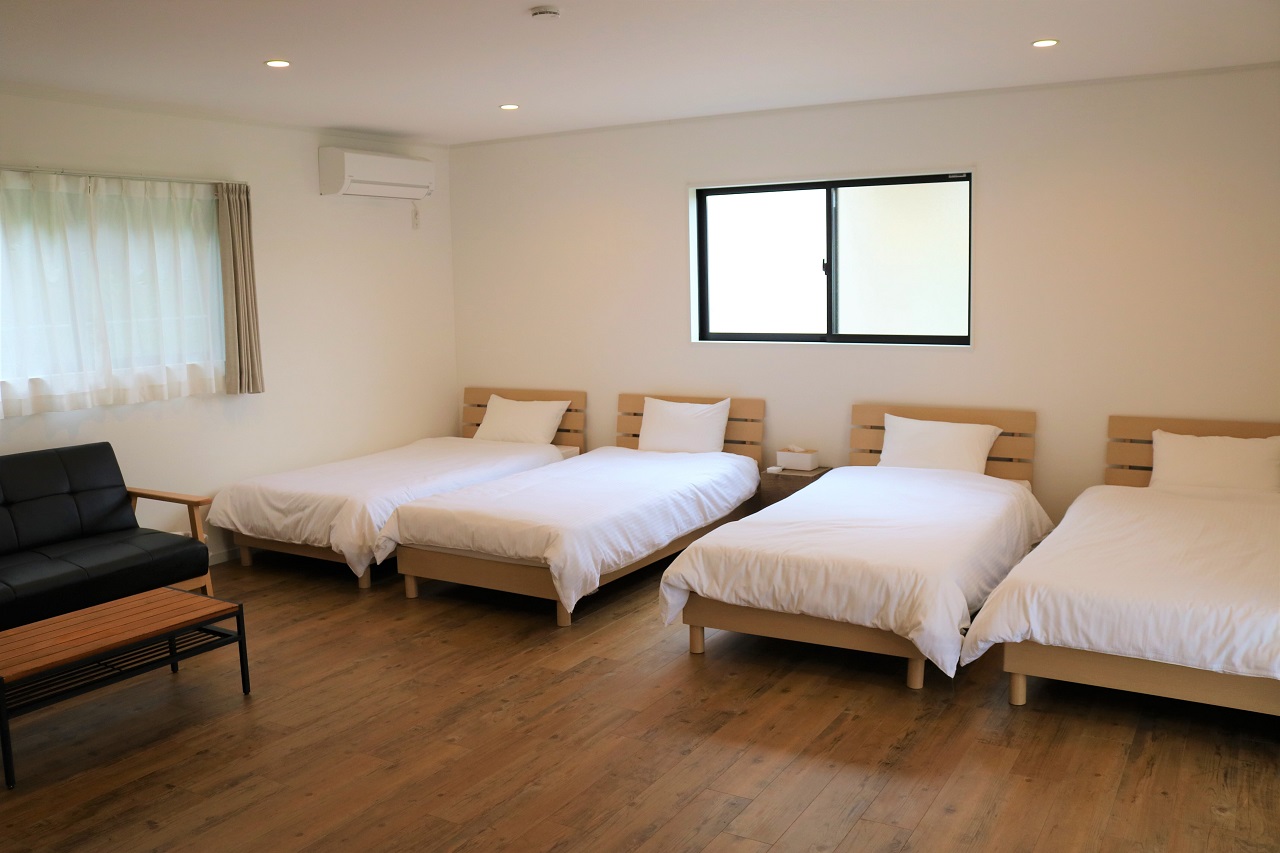 ห้องพัก Quadruple Room เรียบง่าย BUB RESORT Chosei Village