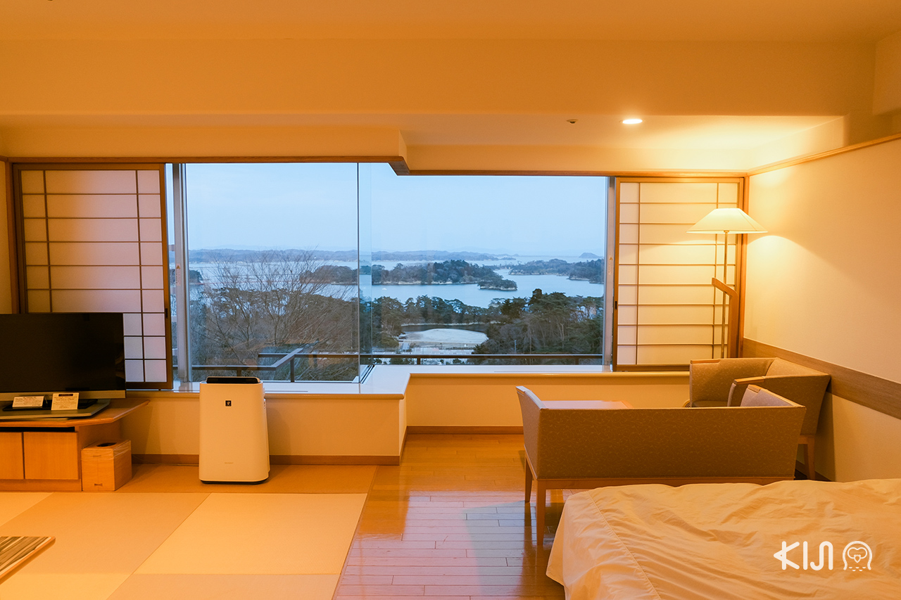 Hotel Matsushima Taikanso ห้องพัก วิวอ่าวมัตสึชิมะ