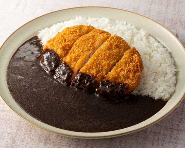 Curry rice Black sauce Tonkatsu
