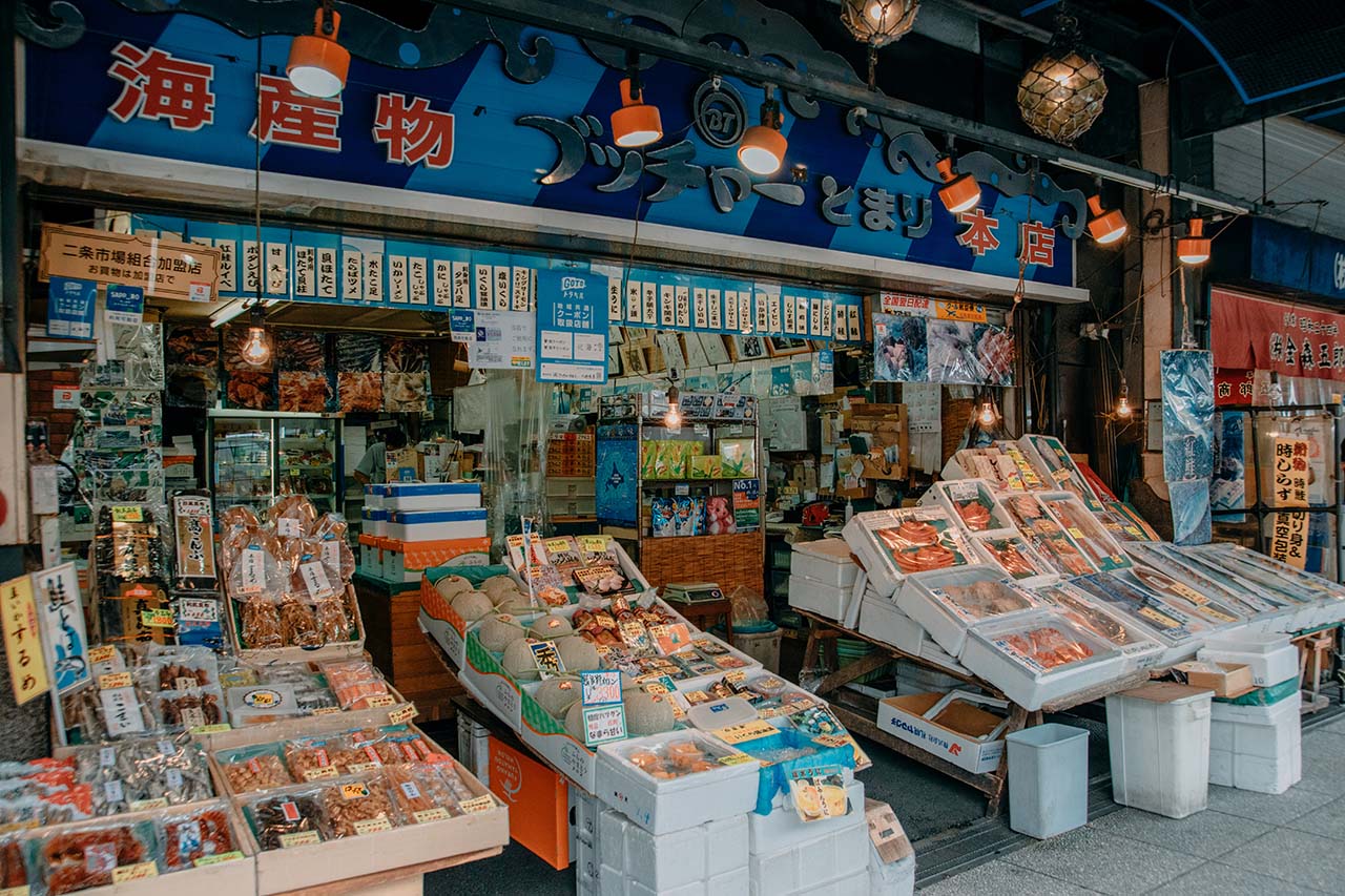 Butcher Tomari ตลาดนิโจ Nijo Market ฮอกไกโด