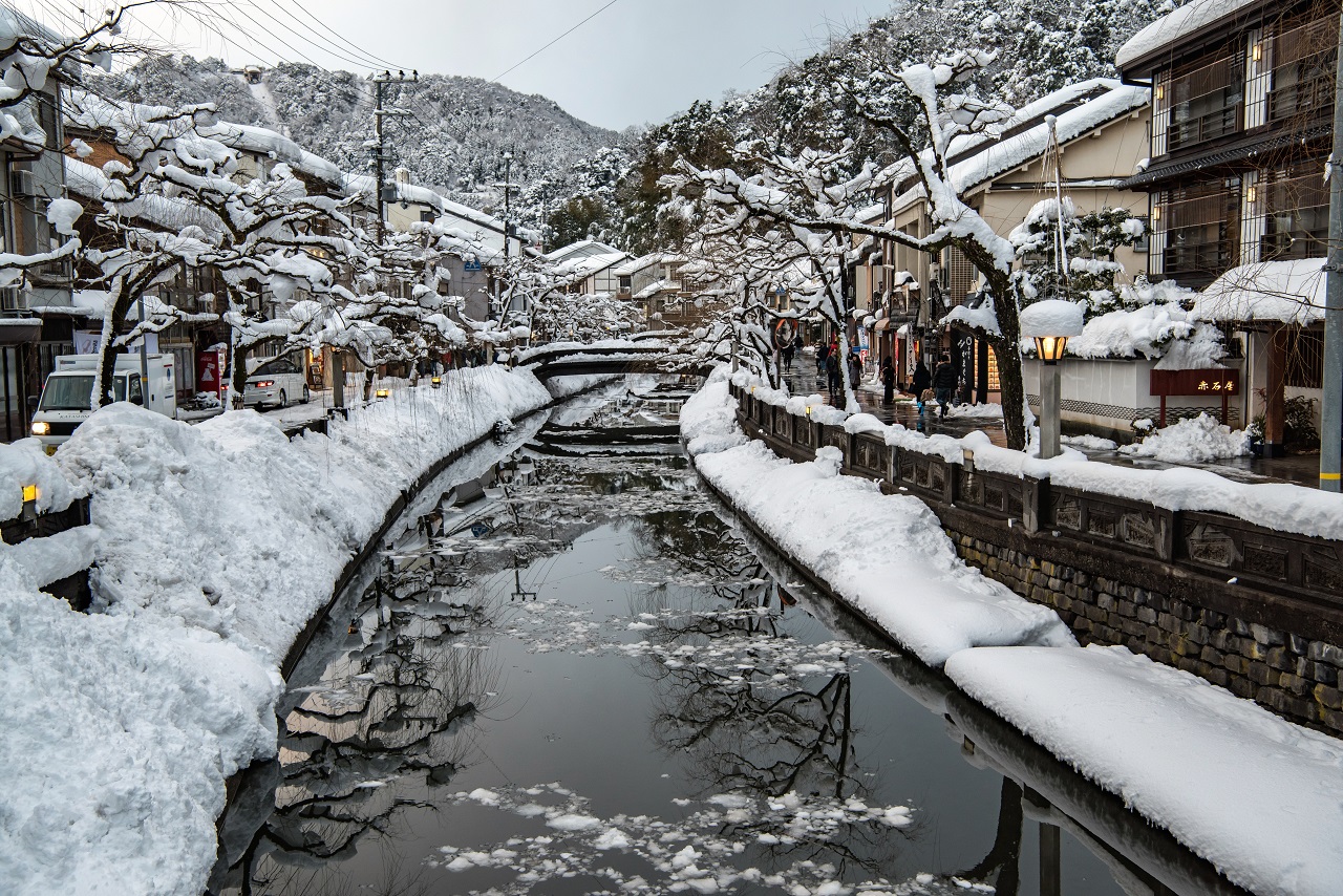 Kinosaki Onsen คิโนะซากิออนเซ็น ฤดูหนาว หิมะ 